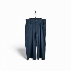 American Eagle Womens Size 14 Short Highrise Baggy Wide Leg Pants Navy 4667